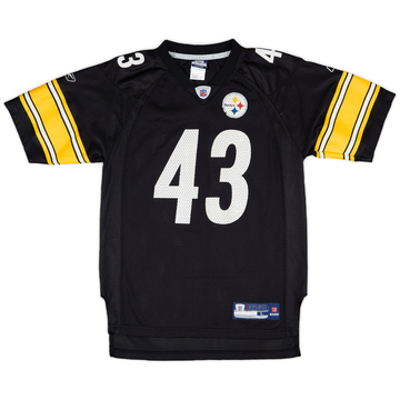 2007 Pittsburgh Steelers Polamalu #43 Reebok On Field Maillot domicile - 7/10 - (L.Boys)