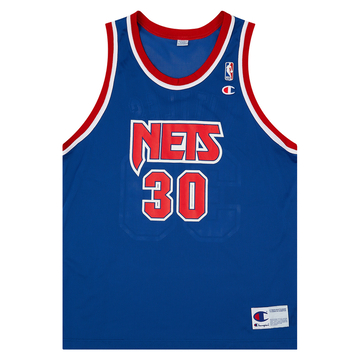 1996-97 New Jersey Nets Kittles #30 Maillot extérieur Champion Excellent XL