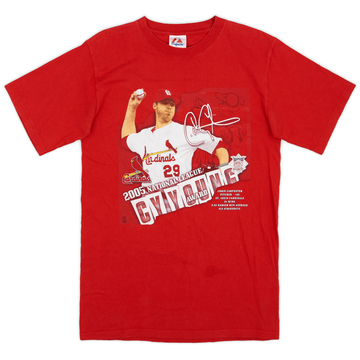 2005 St. Louis Cardinals Chris Carpenter Vainqueur du Cy Young Award T-shirt Majestic - 6/10 - (M)