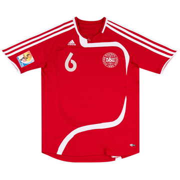 2007 Denmark Women Maillot domicile version match World Cup Hansen #6