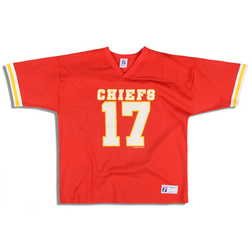 1992 Kansas City Chiefs Krieg #17 Maillot Logo 7 (Domicile) XL