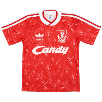 1989-91 Liverpool Maillot Domicile - 9/10 - (XS.Boys)