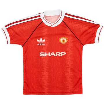 1990-92 Manchester United Maillot Domicile - 8/10 - (M.Boys)