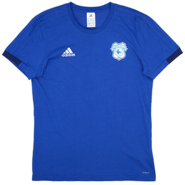2017-18 Cardiff City adidas Tee en coton - 9/10 - (M)