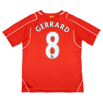 2014-15 Liverpool Home Shirt Gerrard #8