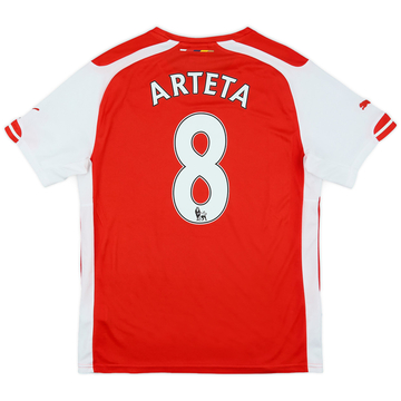 2014-15 Arsenal Maillot Domicile Arteta #8 - 8/10 - (S)