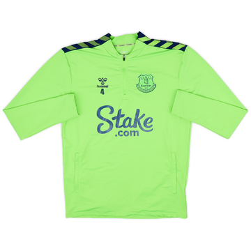 2022-23 Everton Hummel Version joueur Haut d'entraînement 1/4 zip #4 - 8/10 - (M)