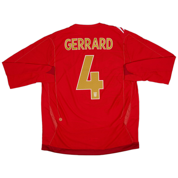 2006-08 England Maillot Extérieur ML Gerrard #4 - 8/10 - (XL)