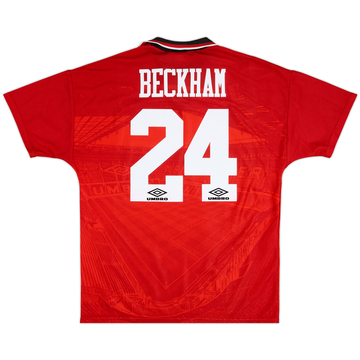 1994-96 Manchester United Maillot domicile Beckham #24 - 9/10 - (L)