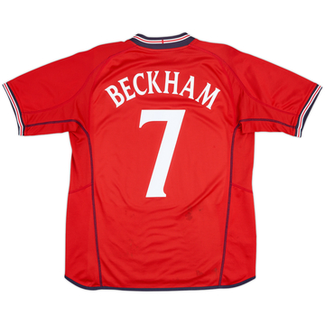 2002-04 England Maillot extérieur Beckham #7 - 5/10 - (L)
