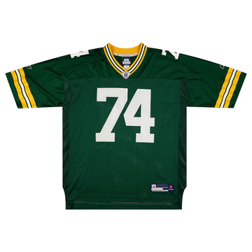2007 Green Bay Packers Kampman #74 Reebok On Field Maillot Domicile XL