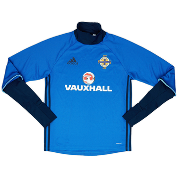 2015-16 Northern Ireland adidas Haut d'entraînement - 9/10 - (S)