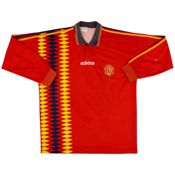 1994-96 Espagne Domicile Maillot Manches Longues - 6/10 - (XL)