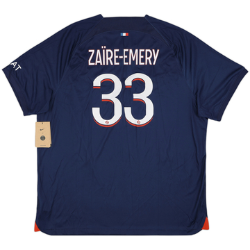 2023-24 Paris Saint-Germain Maillot Domicile Zaire-Emery #33 (XXL)
