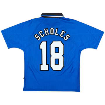 1996-98 Manchester United Maillot Third Scholes #18 - 9/10 - (Y)
