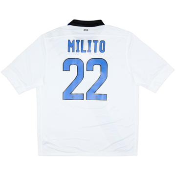 2011-12 Inter Milan Maillot extérieur Milito #22 (XL)