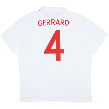 2009-10 England Maillot Domicile Gerrard #4 (XL)
