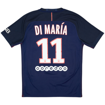 2016-17 Paris Saint-Germain Maillot Domicile Authentique Di Maria #11 - 10/10 - (M)