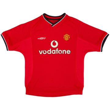 2000-02 Manchester United Maillot Domicile - 6/10 - (7-8Y)