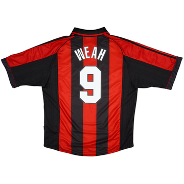 1998-00 AC Milan Maillot domicile Weah #9 - 9/10 - (XL)