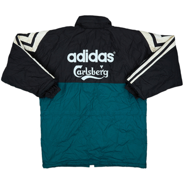1995-96 Liverpool adidas Manteau de banc rembourré - 6/10 - (L)