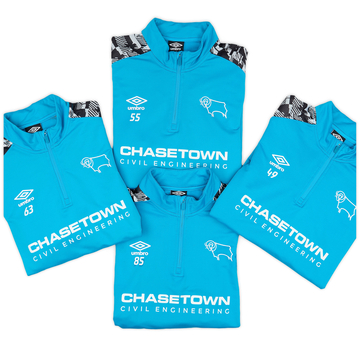 2020-21 Derby County Version Joueur 1/4 Zip Haut d'entraînement # - 5/10