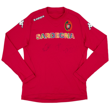 2011-12 Cagliari Maillot Troisième L/S signé - 7/10 - (XL)