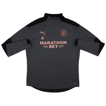 2019-20 Manchester City Modèle Staff Puma 1/4 Zip Haut d'entraînement BK - 9/10 - (XL)