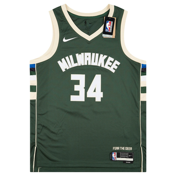 2017-24 Milwaukee Bucks Antetokounmpo #34 Nike Swingman Maillot extérieur (M)