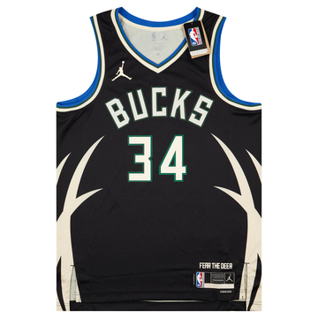 2022-24 Milwaukee Bucks Antetokounmpo #34 Maillot Jordan Swingman alternatif (M)