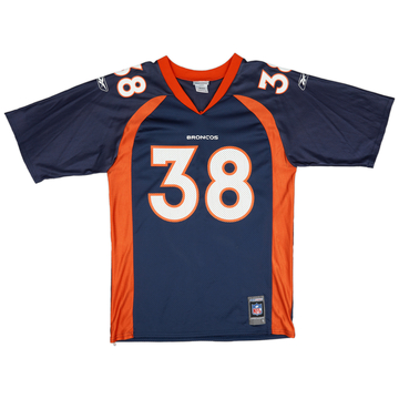 2001 Denver Broncos Anderson #38 Reebok Maillot domicile (Très bon état) L