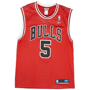 2002-03 Chicago Bulls Rose #5 Maillot extérieur Reebok (Très bon état) S