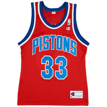 1995-96 Detroit Pistons Hill #33 Champion Maillot alternatif (Excellent) S