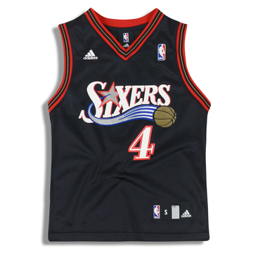 2006-07 Philadelphia 76ers Webber # 4 adidas Maillot (Extérieur) Y