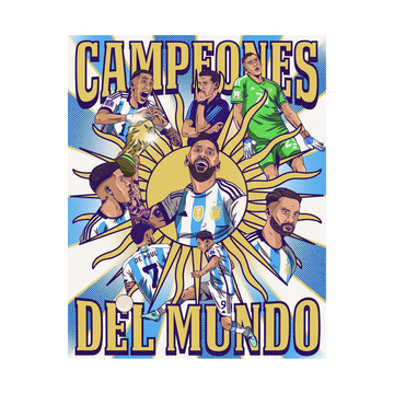 Argentina Campeones Del Mundo Coupe du Monde 2022 Affiche A3