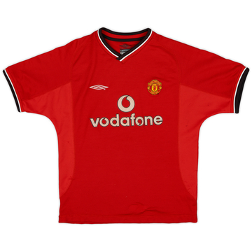2000-02 Manchester United Maillot Domicile - 6/10 - (M.Boys)
