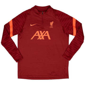 2021-22 Liverpool Nike Haut d'entraînement 1/4 de zip - 8/10 - (L)