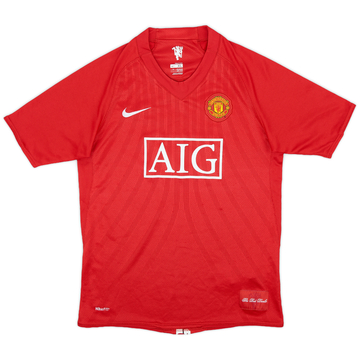 2007-09 Manchester United Maillot Domicile - 5/10 - (XL.Boys)