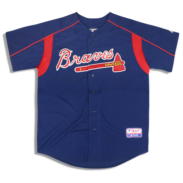 2012-14 Atlanta Braves Maillot d'entraînement authentique Majestic L