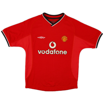 2000-02 Manchester United Maillot Domicile - 8/10 - (S.Boys)