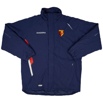 2005-06 Watford Diadora Manteau de banc rembourré à capuche - 5/10 - (L)
