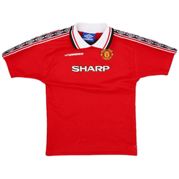 1998-00 Manchester United Maillot Domicile - 7/10 - (6-8 ans)