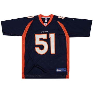 2003 Denver Broncos Mobley #51 Maillot Reebok On Field (Domicile) XL