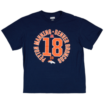 2015 Denver Broncos Manning #18 NFL T-shirt - 9/10 - (XL)