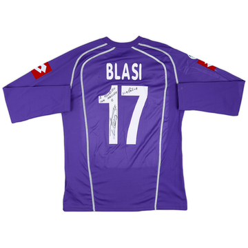 2006-07 Fiorentina Maillot Domicile L/S Édition Match Signé Blasi #17