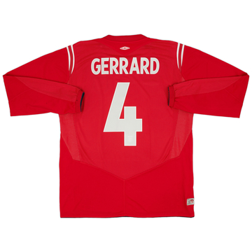 2004-06 Angleterre Extérieur Maillot ML Gerrard #4 - 8/10 - (L)