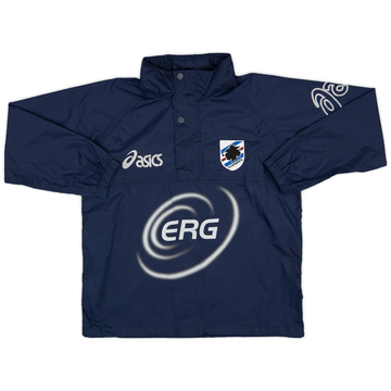 2002-03 Sampdoria Asics Veste de pluie 1/4 Zip à capuche - 8/10 - (L)