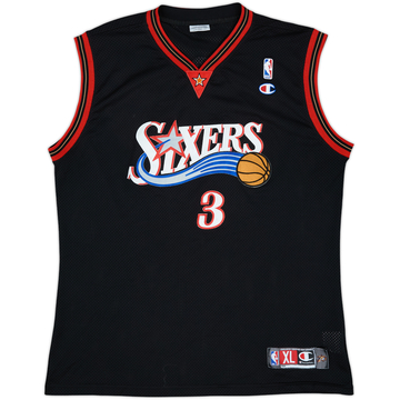 2000-06 Philadelphia 76ers Iverson #3 Champion Maillot extérieur authentique - 6/10 - (XL)