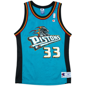 1996-00 Detroit Pistons Hill #33 Champion Maillot extérieur - 9/10 - (M)