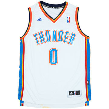 2010-14 Oklahoma City Thunder Westbrook #0 adidas Maillot Swingman Domicile - 5/10 - (S)